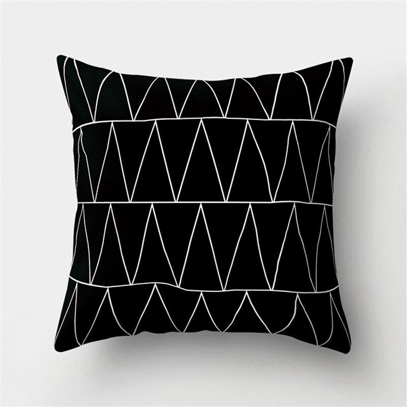 45x45cm Black White Geometric Cushion Cover Car Pillowcase Sofa Cushions Decorative Pillowcover Home Decor Pillow Cases