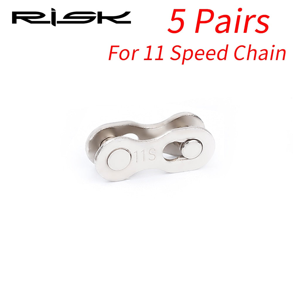 5 Pair Bike Chain Quick Link Mountain Bicycle Bike Chain Missing Quick Connector Connecting Master Link for 6 7 8 9 10 11 Speed