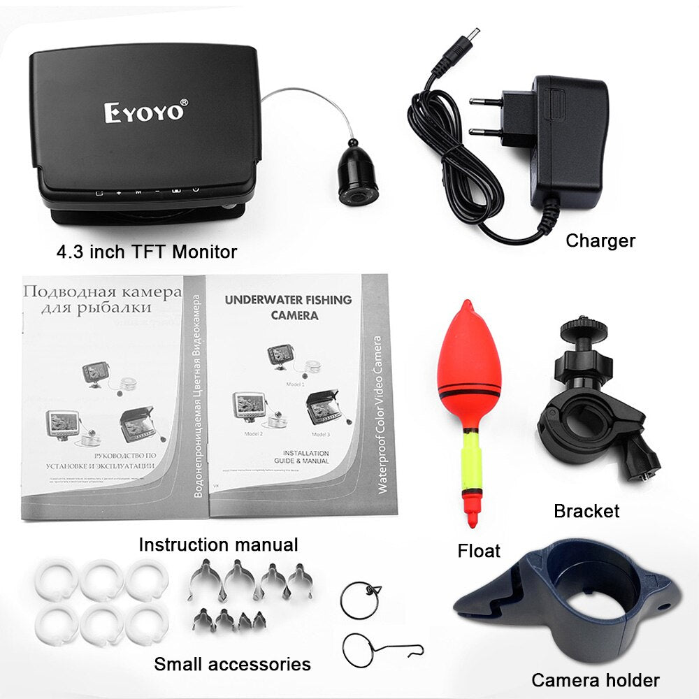 Eyoyo EF43A 20M Fish Finder 4.3" 1000TVL Underwater Ice Carp Fishing Camera for Winter Sea Fishing Tackle Accessories Pesca