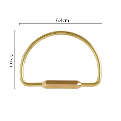 Creative Brass Keychain Portable Key Ring Bottle Opener Whistle Ruler Sealed Box Unique Organizer Tools Keychain Accessories