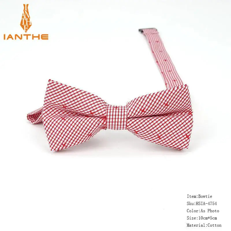 36Colors Brand Plaid Kid Bowtie Cotton Children Bowties Baby Kid Classical Pet Dog Cat Striped Butterfly Child Bow Tie