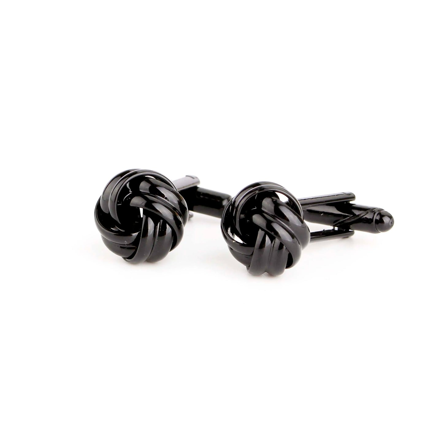 High Quality Knot Cufflinks for Men Shirt Cufflinks Gold Silver Plated Business & Wedding French Grooms Shirt Brand Cuff Links
