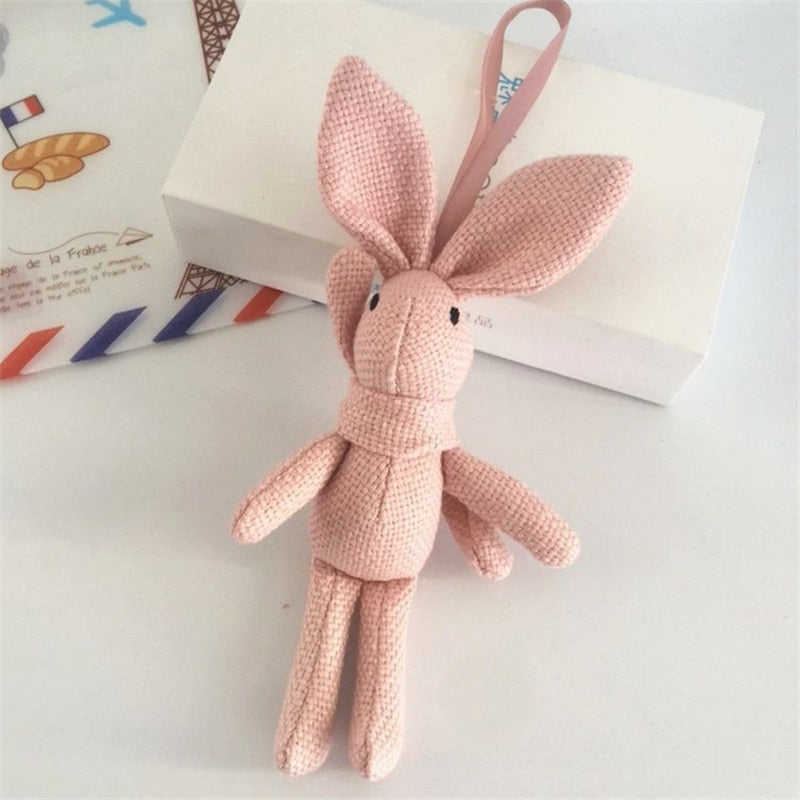 NEW Rabbit Plush , Animal Stuffed Dress Rabbit Key Chain TOY, Kid's Party Plush TOY , Bouquet Plush Dolls