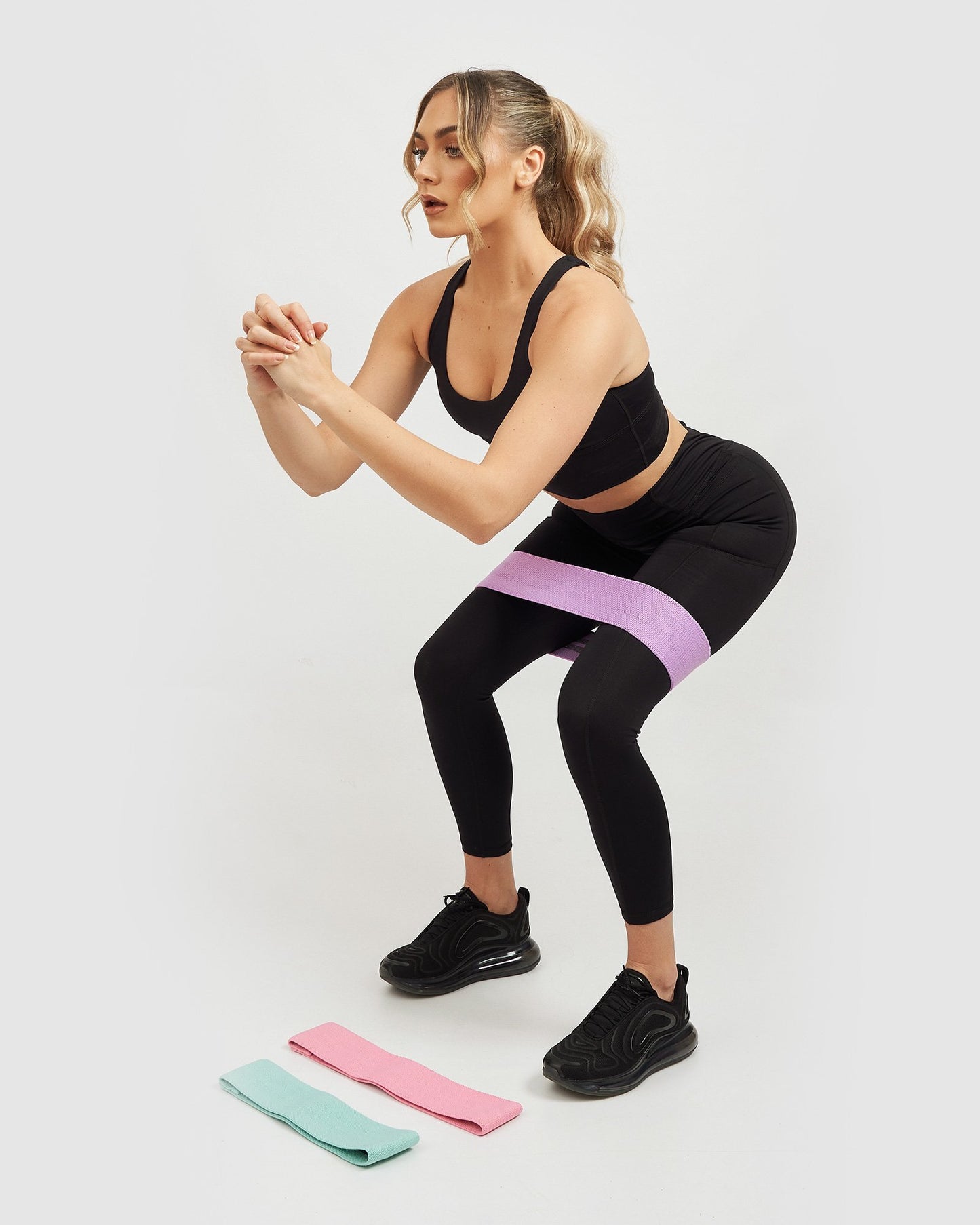 Core Trainer 3 Pack Fabric Resistance Bands Multi