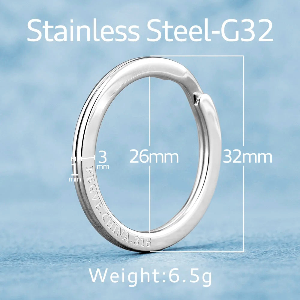 Real Titanium Keyring Super Lightweight Keychain Hanging Buckle for Car Key Ring Holder Quickdraw Tool Creative Accessories
