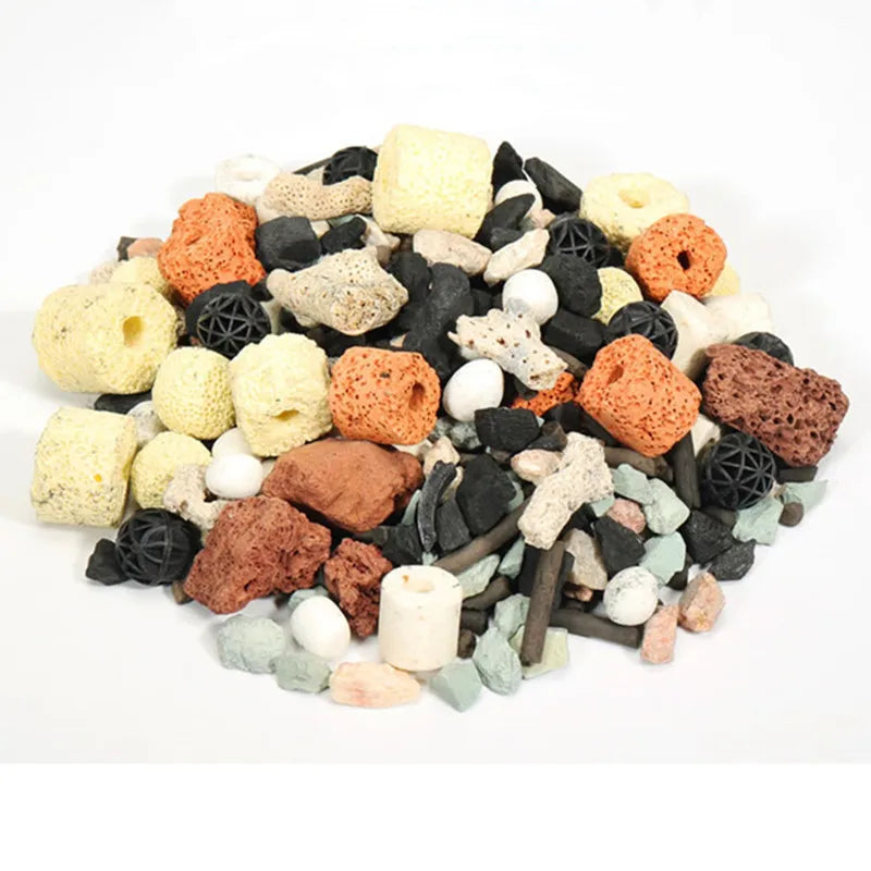 Aquarium Filter Media Activated Carbon Ceramic Rings Fish Tank Bio Balls Clean Water Filter Material Aquarium Accessories