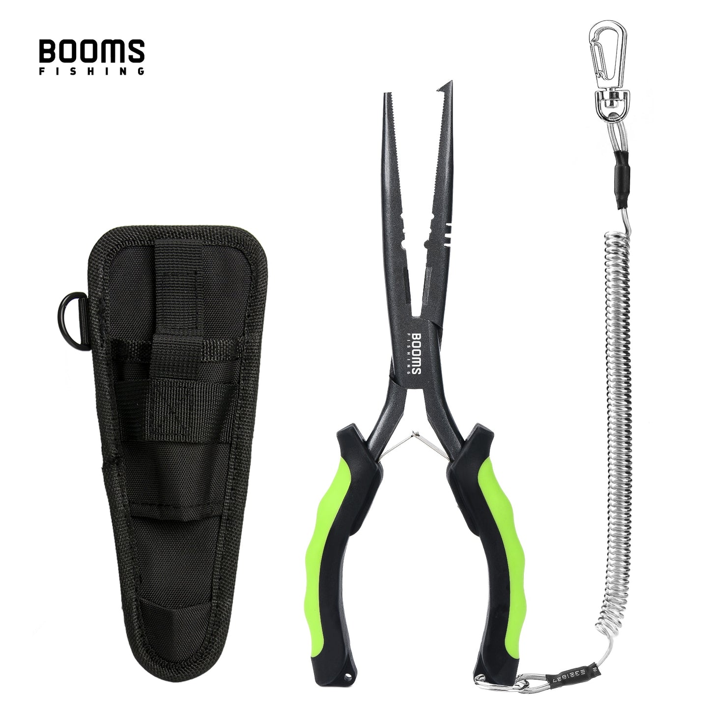 Booms Fishing F03 Fisherman's Fishing Pliers 23cm Long Nose Hook Remover Tools Stainless Steel Line Cutter Scissors
