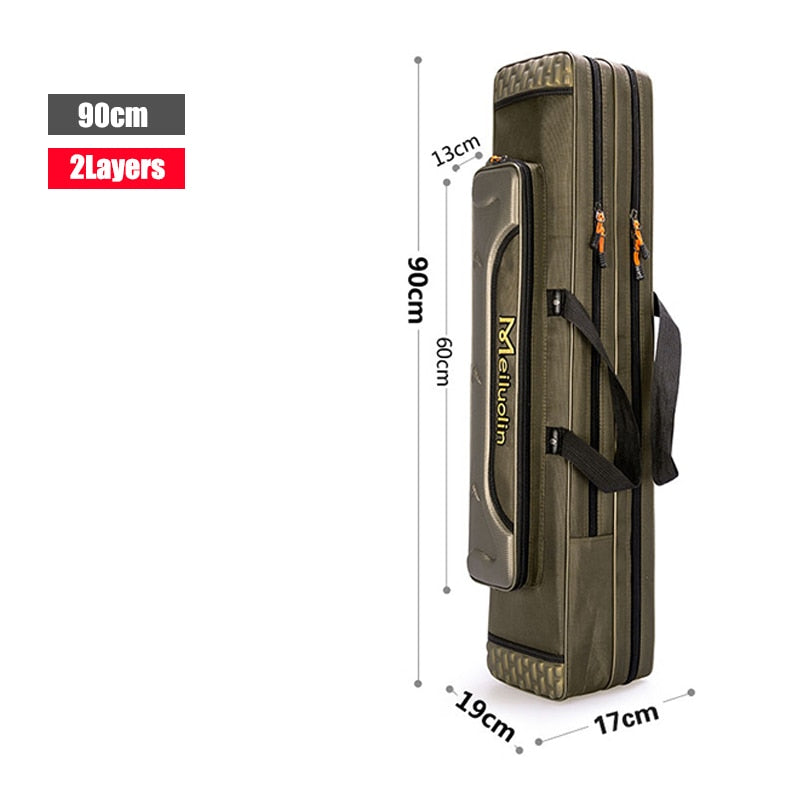 80cm 110cm 120cm Thick Oxford Fishing Bags Foldable Fishing Rod Fishing Pole Tools Storage Bag Large Capacity Pesca Bag XA114G