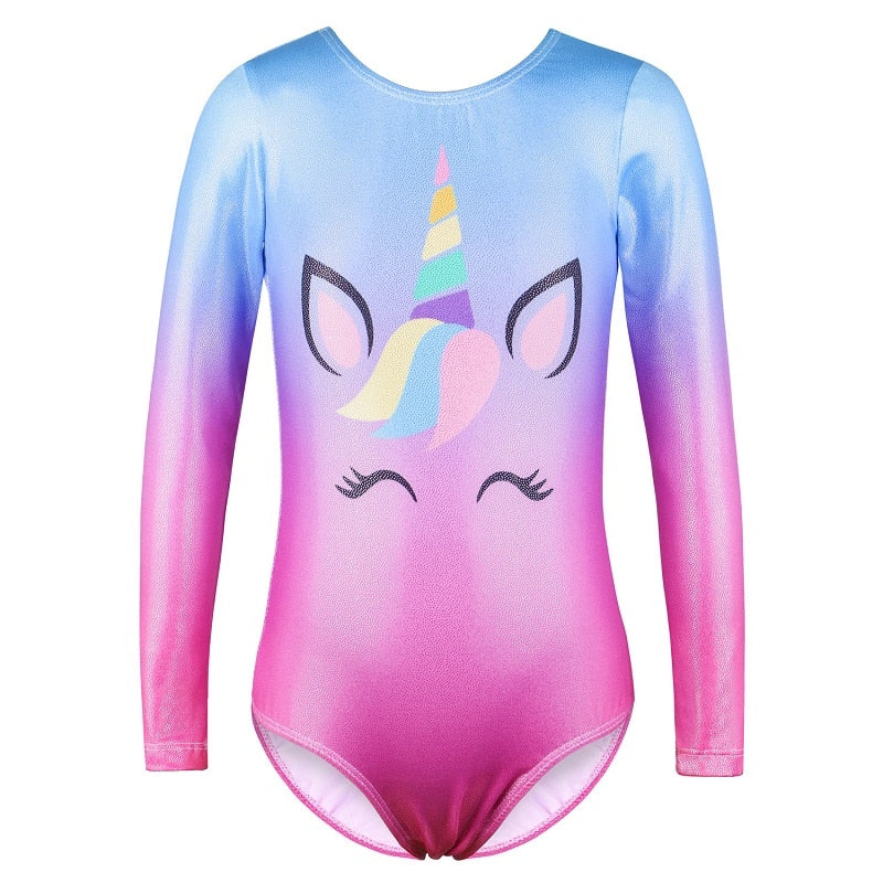 BAOHULU Toddler Teens Gymnastics Jumpsuit Long Sleeve Leotards for Girls Kids