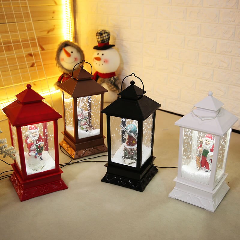 Christmas Decorations Western Style Snow Street Light With Music Merry Christmas Decoration for Garden