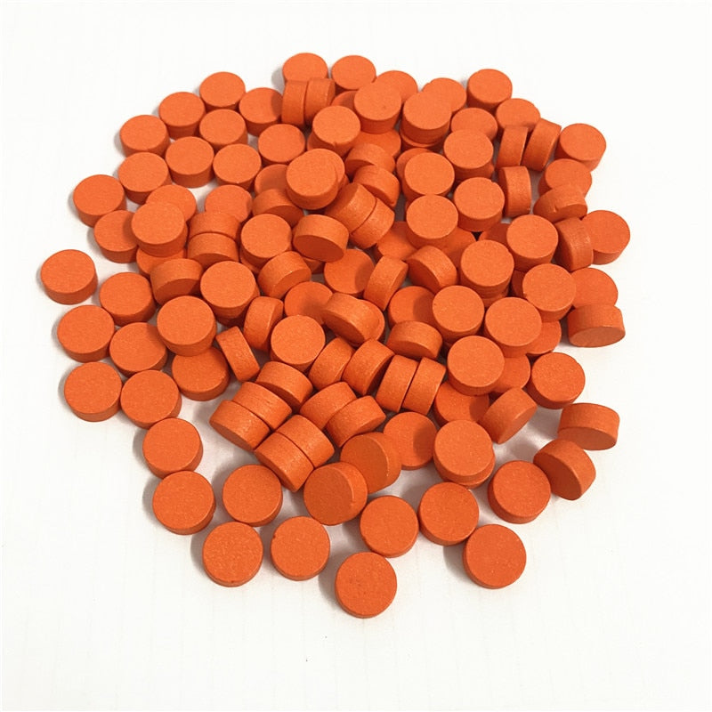 100Pcs Diameter 10*5MM Pawn Wooden Game Pieces Colorful Pawn/Chess for Board Game/Educational Games Accessories