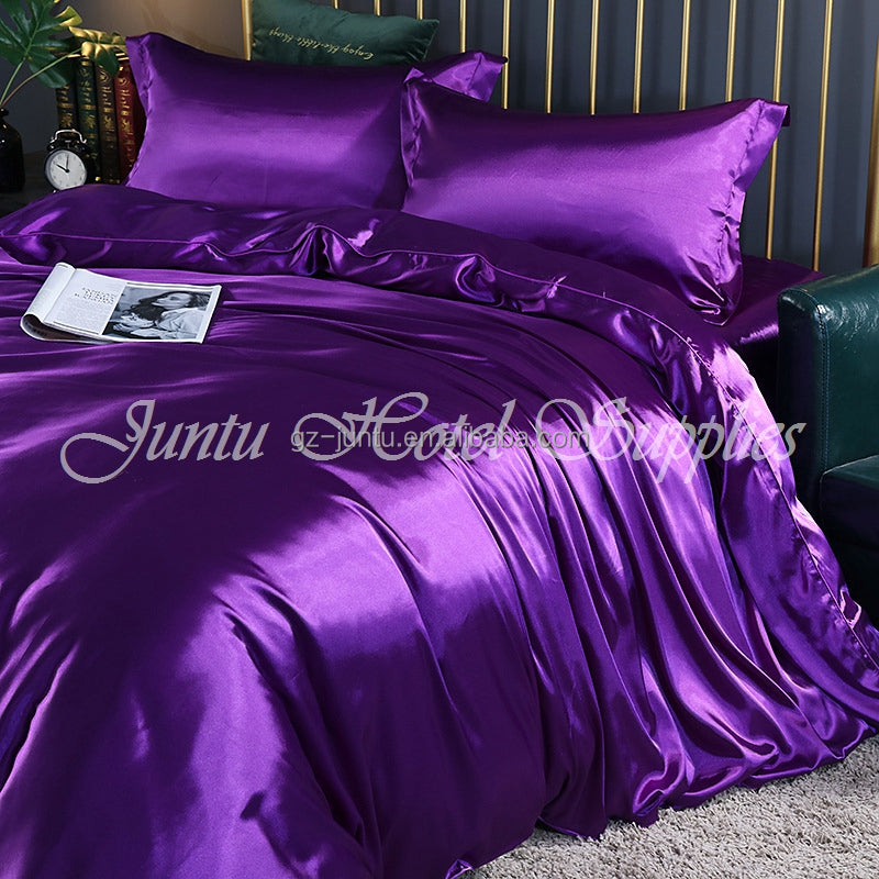 Juntu Customize Silk Bedding Set Mulberry Silk 4pcs Set