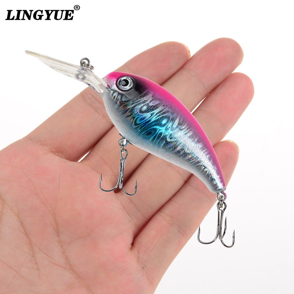 1pcs Crank Fishing Lure Artificial Hard Baits 10cm/15g Crankbait Jerkbait Wobbler Fishing Tackle Good Treble Hooks Tackle