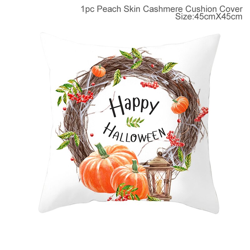 Halloween Decoration for Home Cartoon Pumpkin Bat Ghost Pillowcase Horror Halloween Party Supplies Accessories Haloween Ornament