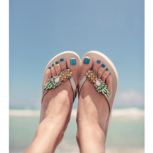 Pineapple - Women's High Wedge