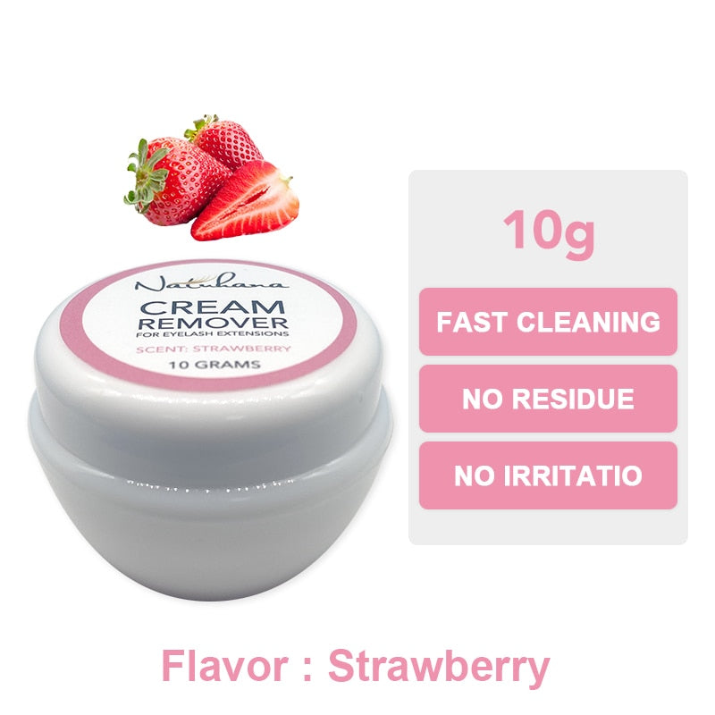 NATUHANA 10g/15g Grafting Eyelash Extension Glue Cream Remover Non-Irritating Plant Lashes Gel Remover Adhesive for Makeup Tools