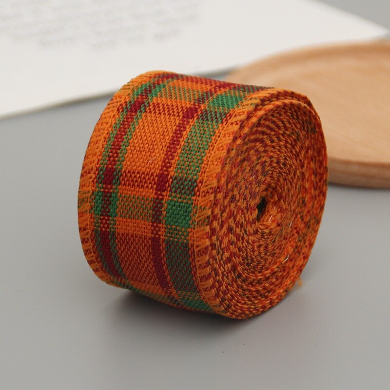 6Yards/Roll Ribbon Imitation Hemp Ribbon Wire Linen Ribbon Christmas Decoration