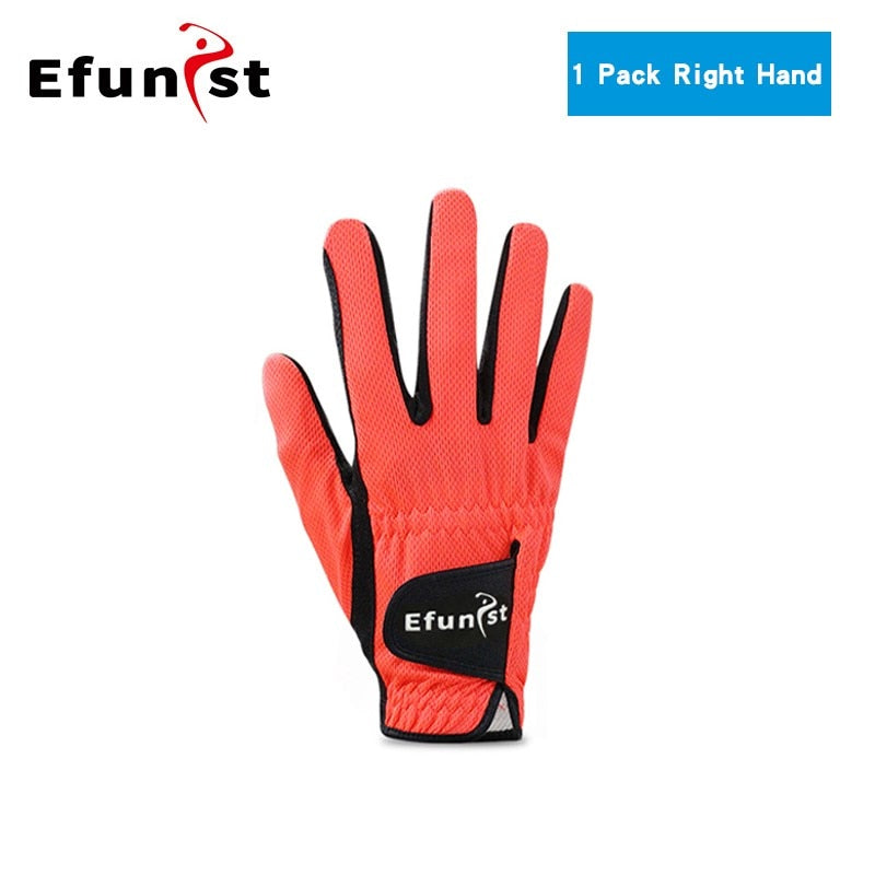 Pack 1 Pcs/Pair Efunist Golf Glove Men Left Hand Breathable Green 3D Performance Mesh Non-Slip Micro Fiber Golf Gloves Mens Man