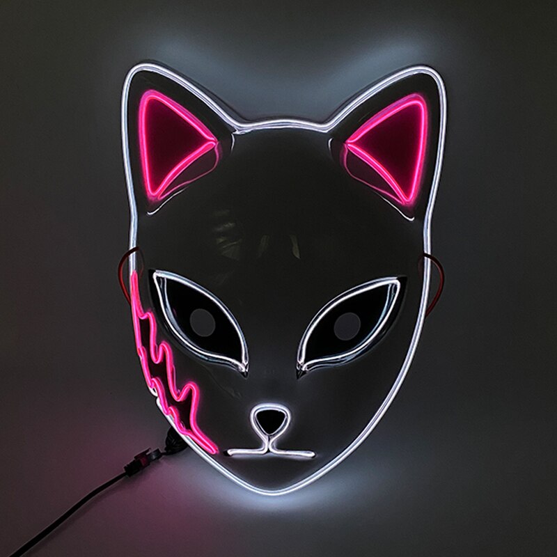 Halloween Carnival Party Costume Decoration Luminous LED Mask Halloween Mask LED Maske Light Up Party Masks for Glow Party