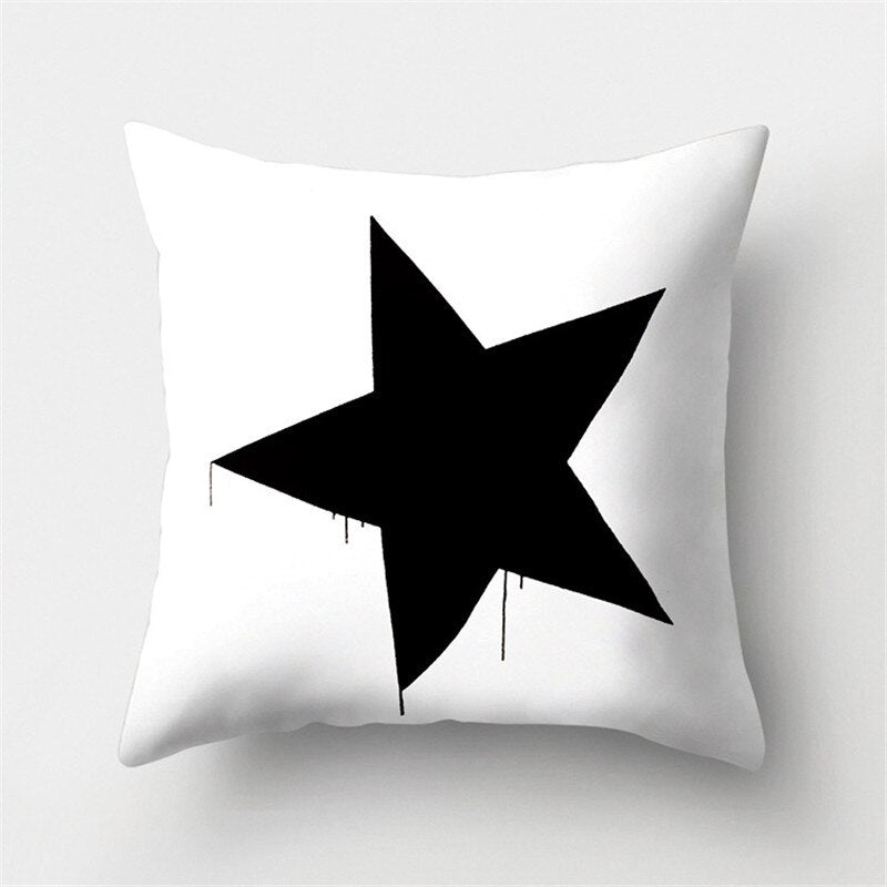 45x45cm Black White Geometric Cushion Cover Car Pillowcase Sofa Cushions Decorative Pillowcover Home Decor Pillow Cases