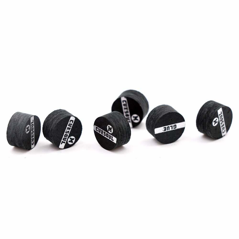 CUESOUL Snooker Cue Tip 10mm 6 Layer S/M/H Japan Pigskin Snooker Cue Tips, 6pcs/Set