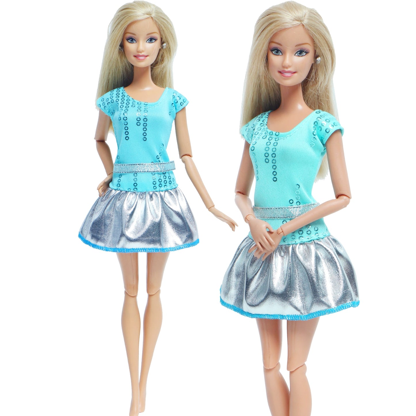 1 PCS Handmade Fashion Outfit Short Dress Cartoon Cute Pattern T-Shirt Pants Trousers Accessories Clothes for Barbie Doll Toys