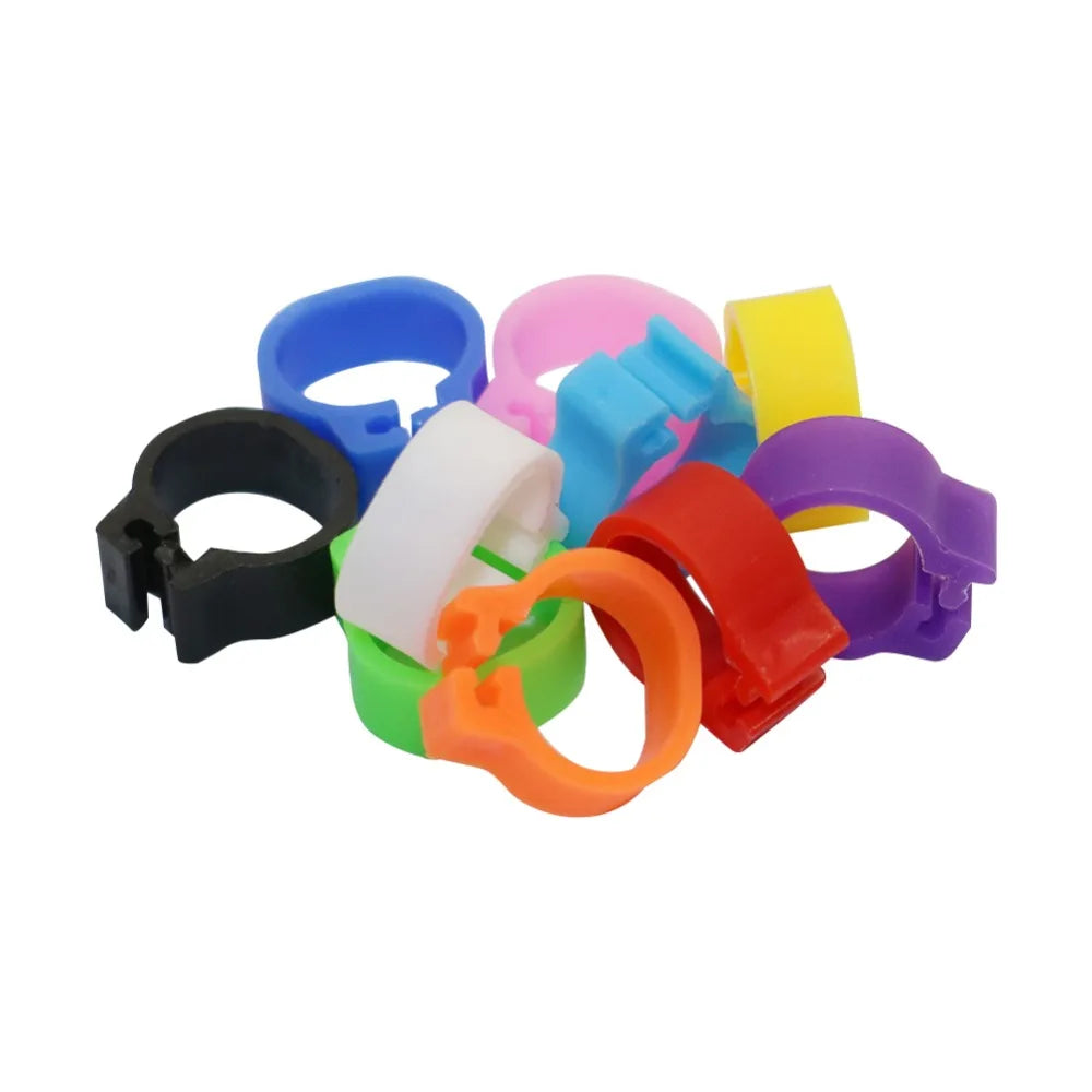 400 Pcs 8mm Bird Foot Clip Ring Pigeon Training Tools 10 Colors Bird Parrot Feeding Identification Foot Ring Animal Supplies