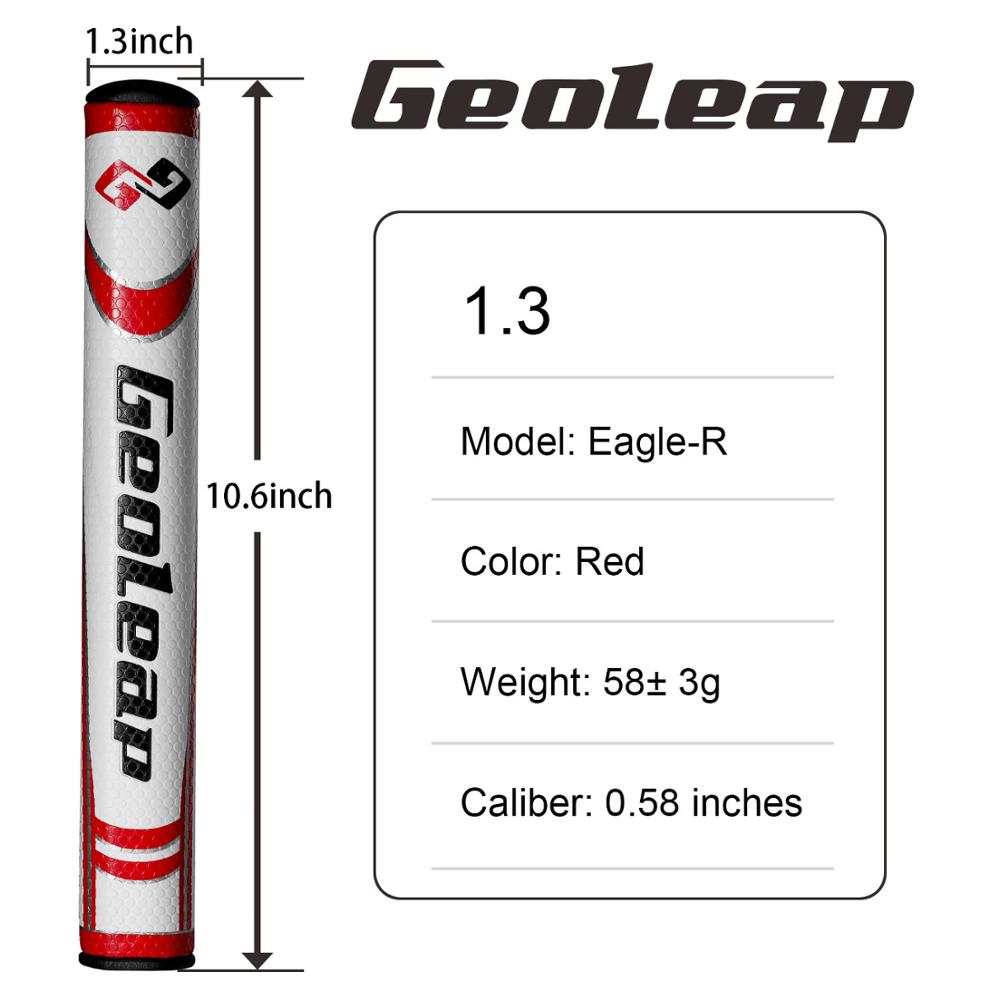 Geoleap Round Putter Golf Grips PU Material Soft Feeling 3.0, 5.0 Two Sizes and Four Colors to Choose
