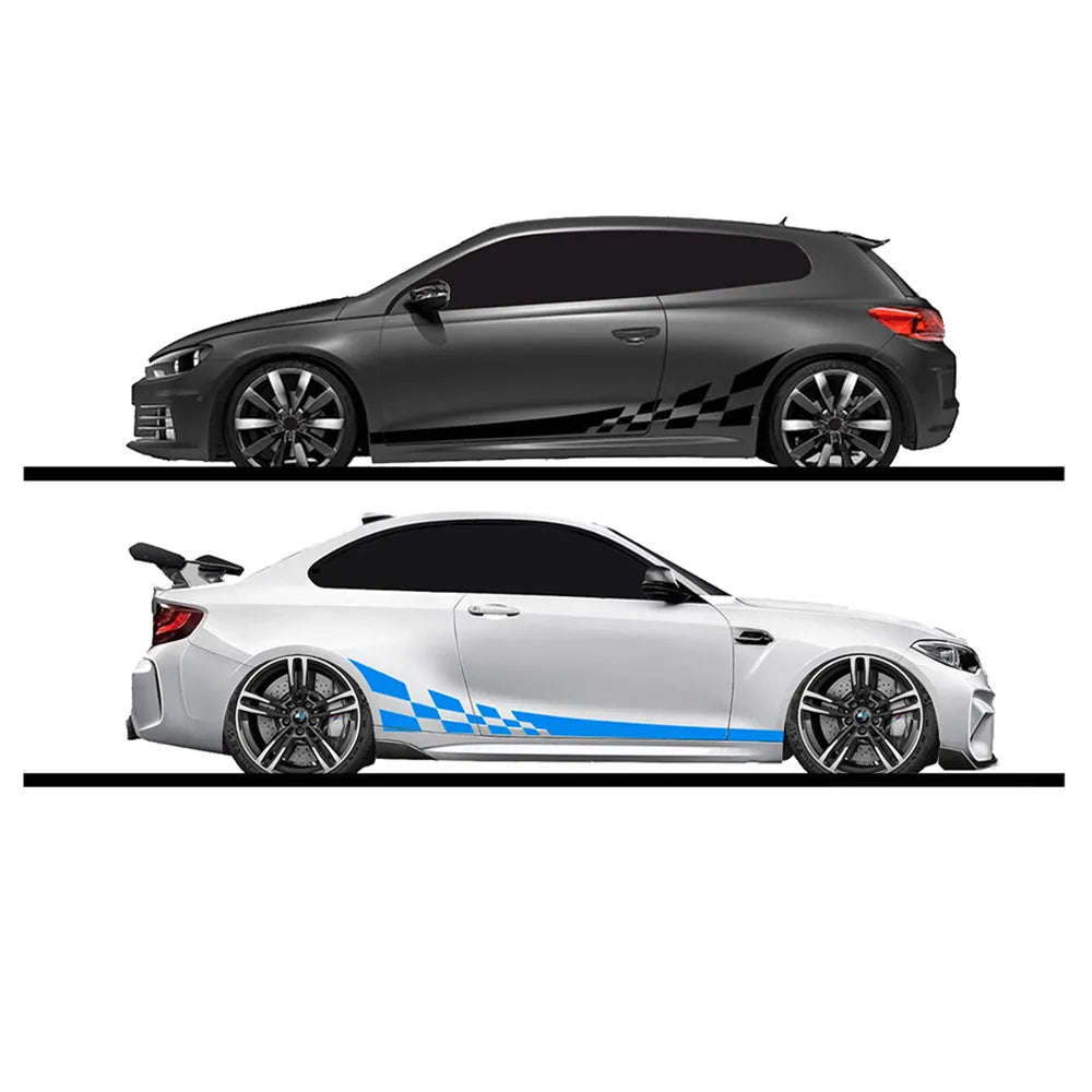 2pcs/Lot 220x25cm Car DIY Both Sides Stickers Race Stripes Camouflage Automobiles Products Car Wrap Vinyl Film Car Accessories