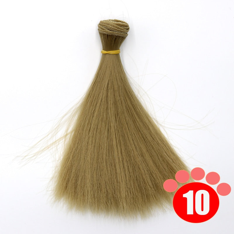 Msiredoll Bjd Wig 15*100CM or 20*100CM or 25*100CM Doll Hair for 1/3 1/4 1/6 Straight Hair Doll Hair Bjd Wig Diy