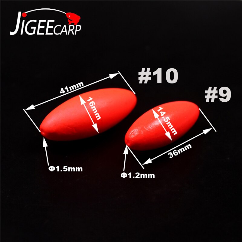 JIGEECARP 10pcs Catfish Fishing Rig Float Buoyancy Inline Bobber Float Saltwater Fishing Floats Accessories Snappers Rigs