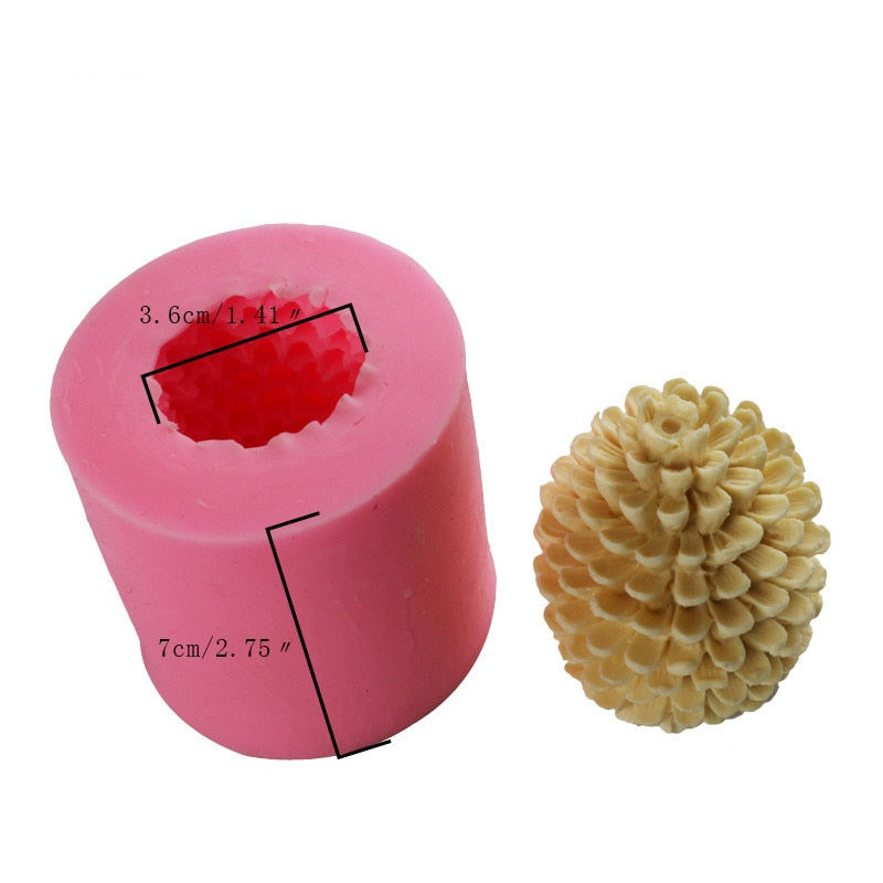 Christmas Candle Mold Christmas Tree Pine Cone Snow Snowflake Candle Mold Soap Silicone Mold