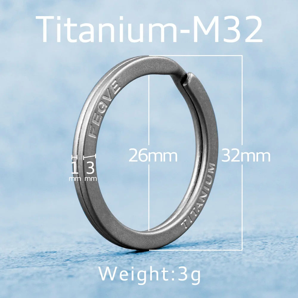 Real Titanium Keyring Super Lightweight Keychain Hanging Buckle for Car Key Ring Holder Quickdraw Tool Creative Accessories