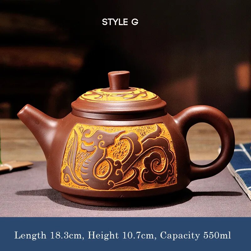 Yixing Raw Ore Household Teapot Handmade Large Capacity Tea Making Device Cerami