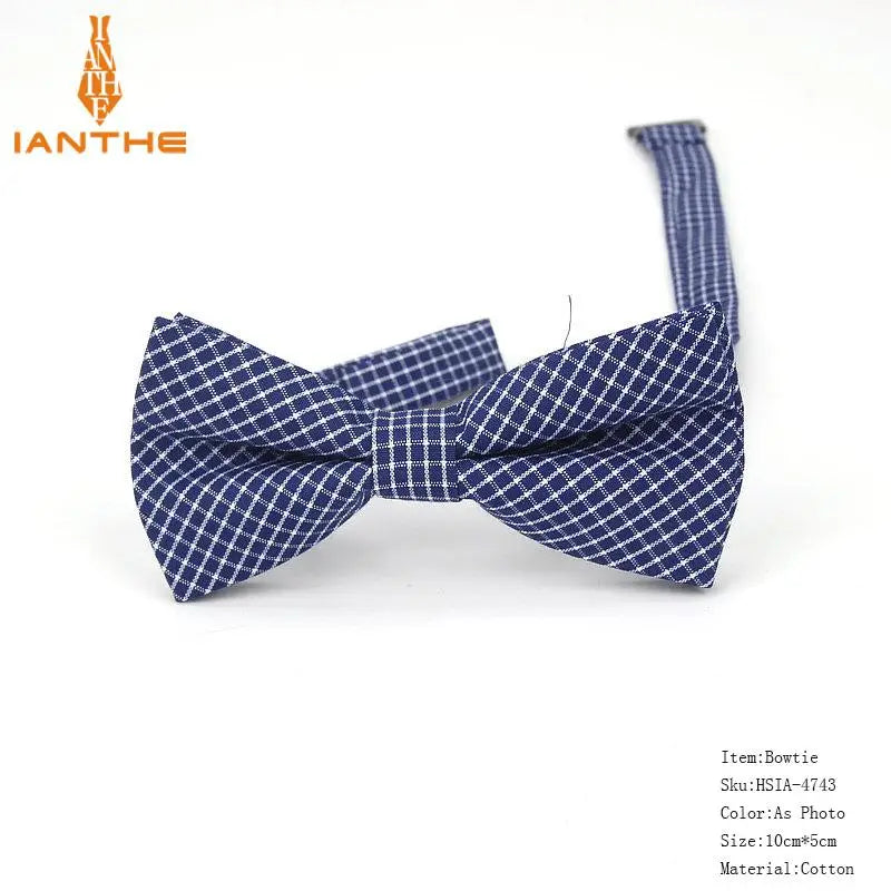 36Colors Brand Plaid Kid Bowtie Cotton Children Bowties Baby Kid Classical Pet Dog Cat Striped Butterfly Child Bow Tie