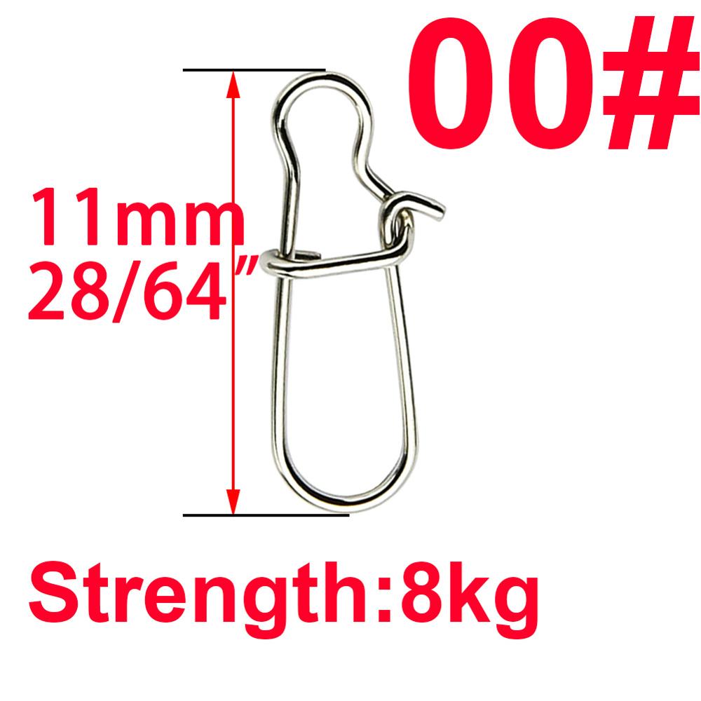 50pcs/Box Stainless Steel Fishing Connector Hooked Snap Barrel Swivel Hook Lure Carp Tool Accessories Goods for Fishing