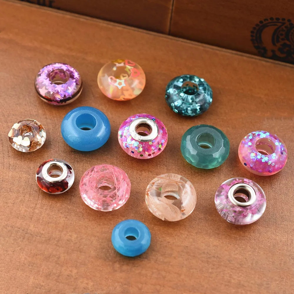 SNASAN Silicone Mold for 12mm 16mm Beads With Big Hole Jewelry Making Necklace Bracelet Bead Epoxy Resin Silicone Mould Handmade