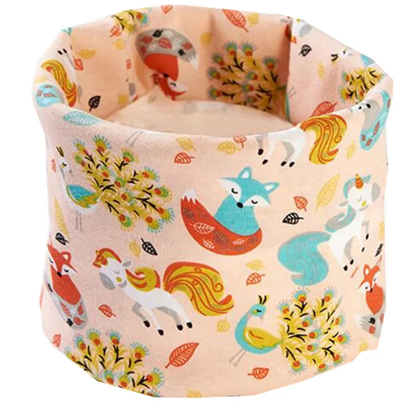 New Autumn Winter Girls Cotton Scarf Kids Scarf Bibs LIC Boys Girls Scarves Lovely Kids Collar Children Bufandas O Ring Scarf