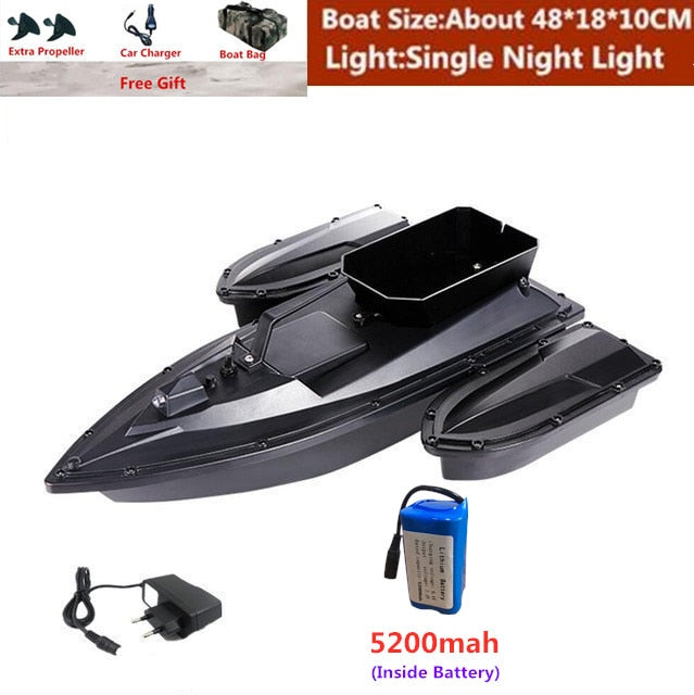 Smart Fixed Speed Cruise Radio Remote Control Fishing Bait Boat 1.5KG 500M Dual Night Light Lure Fishing RC Bait Boat Fishing