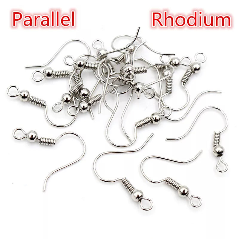 100pcs/Lot 20x17mm DIY Earring Findings Earrings Clasps Hooks Fittings DIY Jewelry Making Accessories Iron Hook Earwire Jewelry
