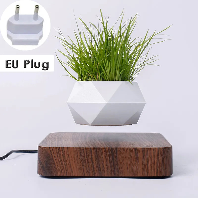 Levitating Air Bonsai Pot Rotation Planters Magnetic Levitation Suspension Flower Floating Pot Potted Plant Desk Decor