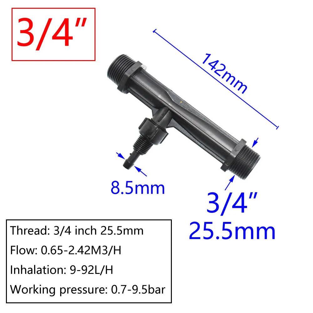 Irrigation Venturi Fertilizer Injector Male 3/4 1/2 1" 1.5" Automatic Fertilizer Kit Irrigation Venturi Mixer Injectors 1pcs