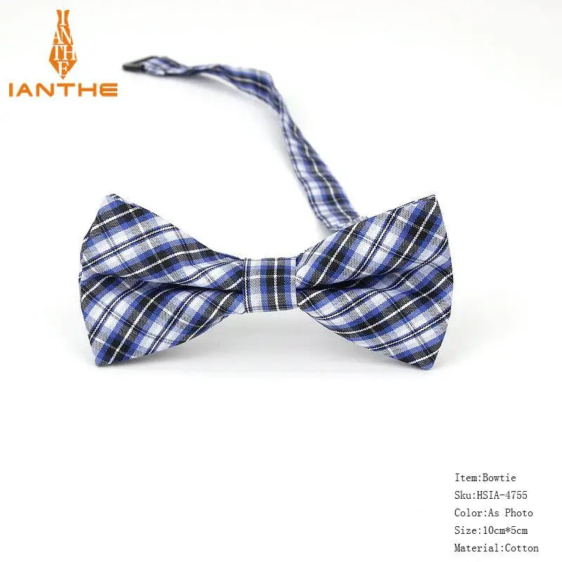 36Colors Brand Plaid Kid Bowtie Cotton Children Bowties Baby Kid Classical Pet Dog Cat Striped Butterfly Child Bow Tie
