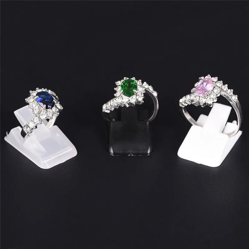 10pcs/Lot Ring Show Plastic Frosted Jewelry Displays Holder for Ring, Decoration Stand