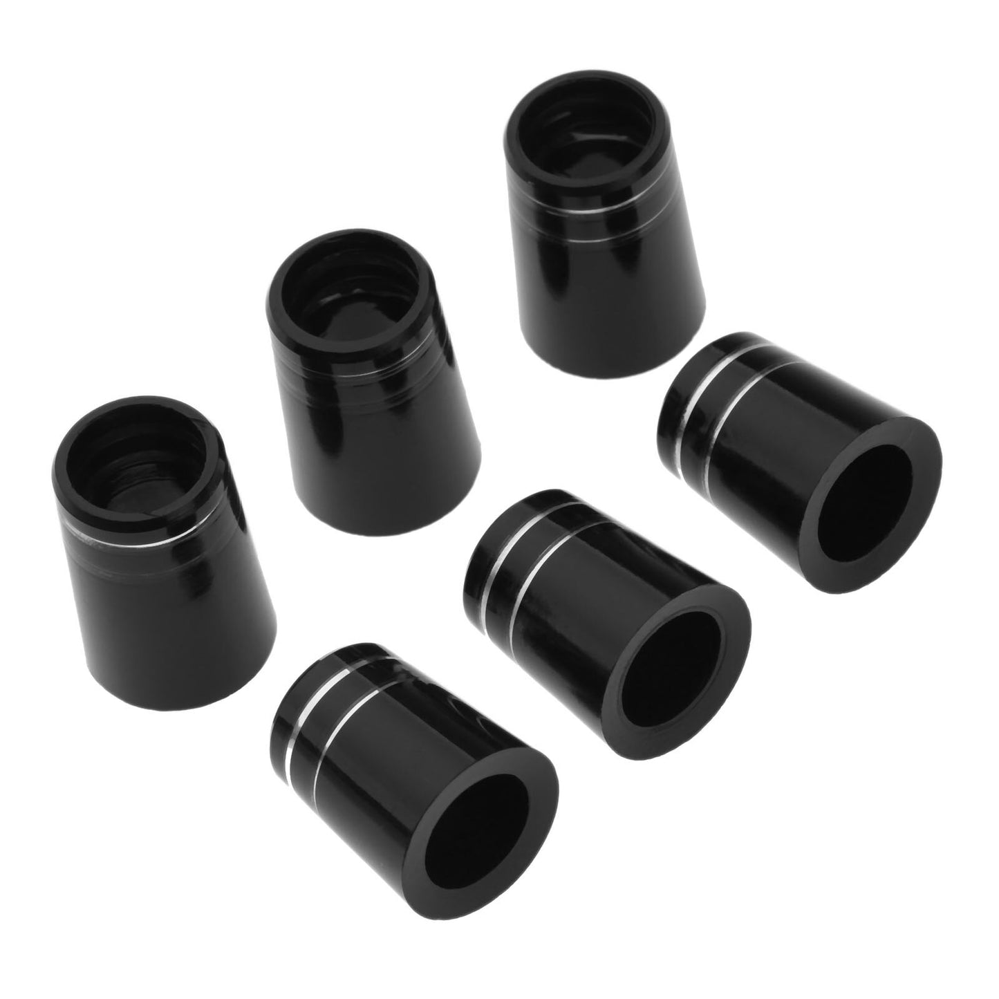 10 Pcs Black Golf Ferrules Plastic Golf Club Heads Replacement Fit 0.350 or 0.370 Tip Irons Shaft 8.9X16X13.4mm/ 9.5X19X13.6mm