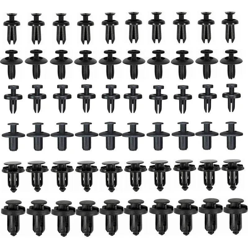 60Pcs 5mm 6mm 7mm 8mm 9mm 10mm Hole Car Bumper Rivet Fastener Auto Fender Trim Panel Screw Clips for Honda Nissan Toyota Hyundai