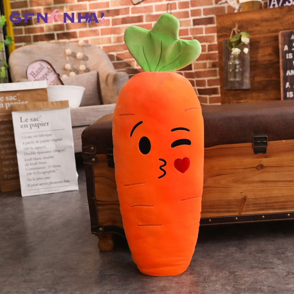 1pc 45/70/90cm Cartoon Smile Carrot Plush Toy Cute Simulation Vegetable Carrot Pillow Dolls Stuffed Soft Toys for Children