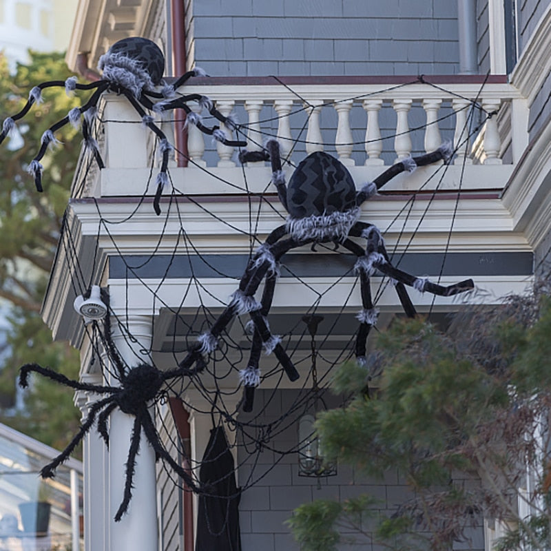 Black White Halloween Spider Web Giant Stretchy Cobweb for Home Bar Haunted House Scary Props Horror Halloween Party Decorations