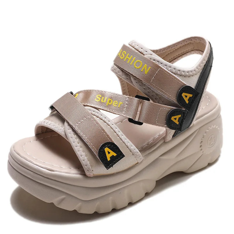 Fujin 6cm Women Sports Shoes Summer Platform Sandals Women Summer Shoes Slides Casual SandalsSandalia Mujer Chunky Slippers