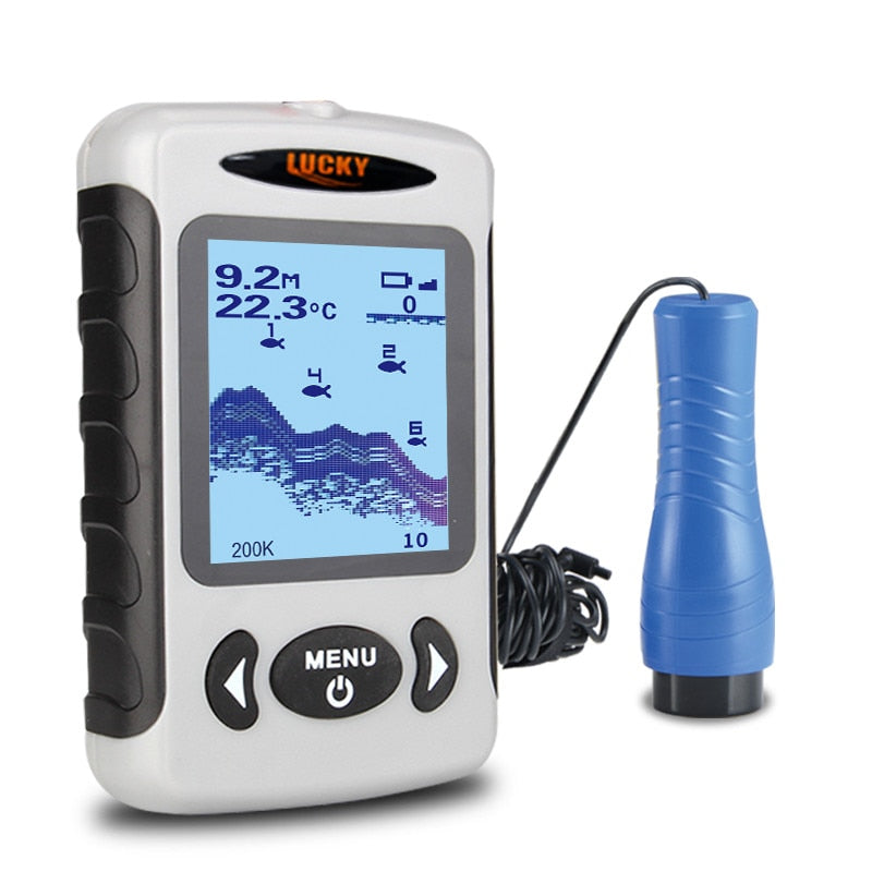 LUCKY FF718D-Ice&FF718 2.2inch LCD Portable Fish Finder 200KHz/83KHz Dual Sonar Frequency 100M Detector for Ice Fishing